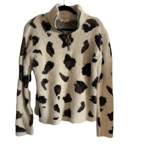 Entro Cream and Brown Patterned Sweater